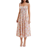 Women Dress Hot Girl Summer Floral French Style