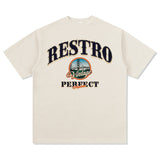 Unisex T Shirt Simple Loose Shoulder Short Sleeve