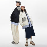 Unisex Coat Splicing Pilot Thickened Cotton Padded Coat