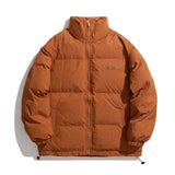 Unisex Coat Winter Stand-up Collar Cotton-Padded Coat Thickened Plaid