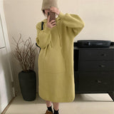 Women Pullover Sweater Knitted Dress Loose