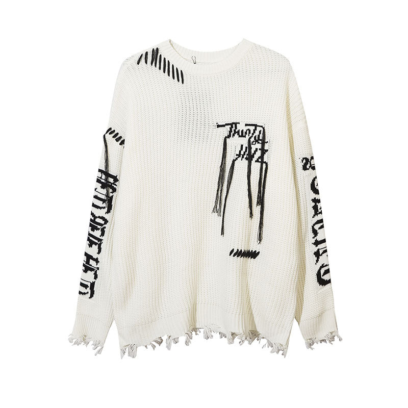 Women Sweater Loose Hole Couple Sweater