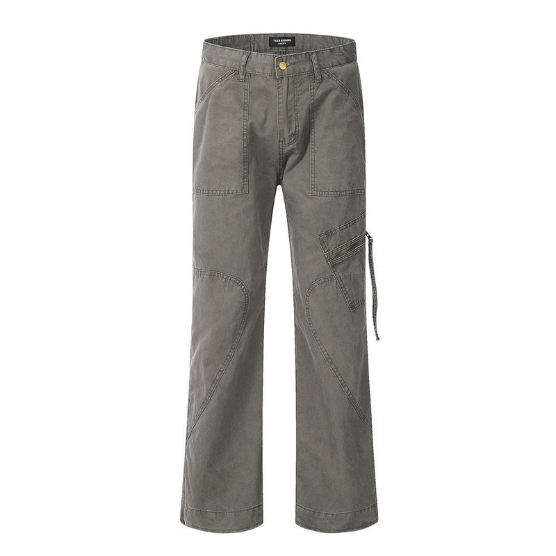 Men Jeans Multi-Pocket Cargo Pants Loose