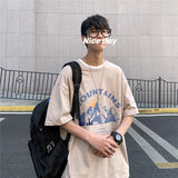Men T Shirt Loose plus Size Versatile Trend Casual