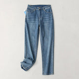 Women Jeans Vintage Light Color Slim-Fitting Ankle Length Trousers
