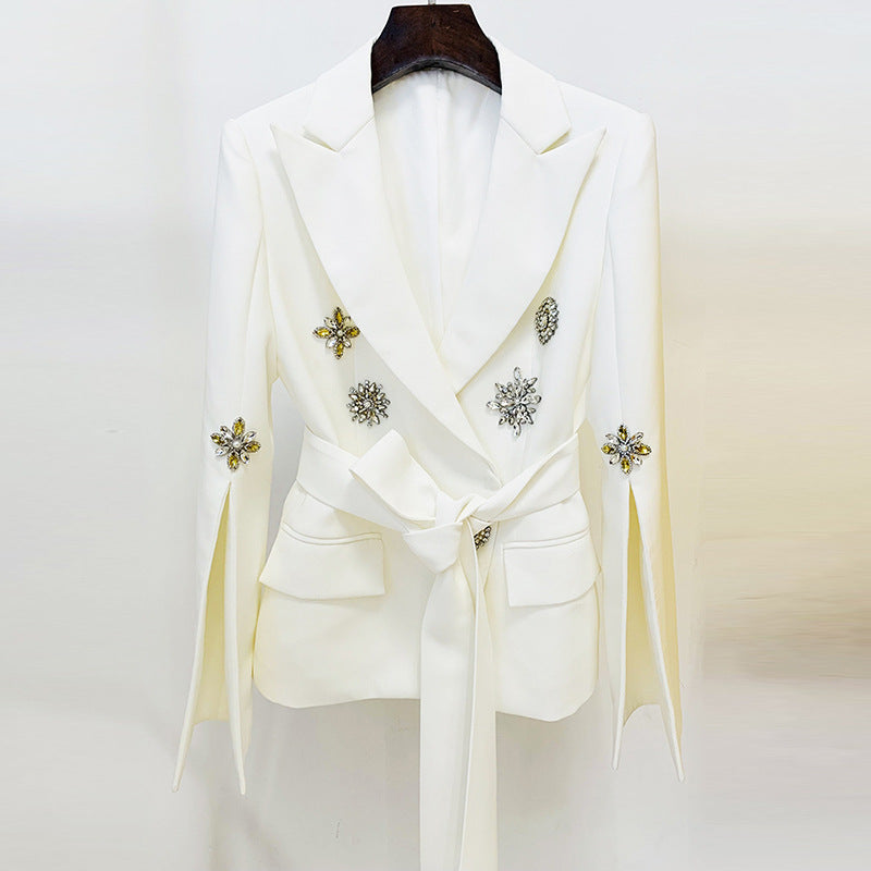 Women Haute Couture Skirt Ladies Fashion Beads Rhinestones