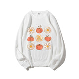 Flowers And Pumpkins Sweatshirt Pumpkin Fall Tee Cozy Autumn