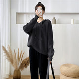 Women Pullover Sweater Loose Retro Knitted Pullover Sweater