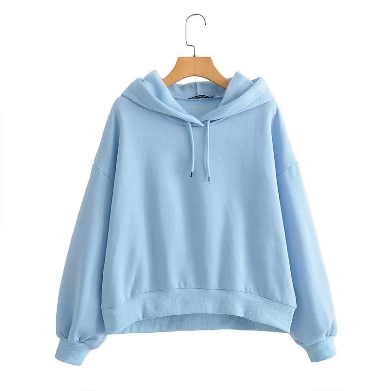 Women Hoodie Idle Style Loose Casual Velvet Sport