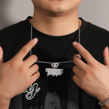 Jewelry Hip Hop Alphabet Copper Diamond Necklace Male Alphabet Pieces Spectrum St. Valentine's