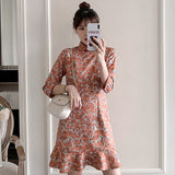 Betty Draper Valentine's Day Dress Vintage Dress Autumn Cheongsam