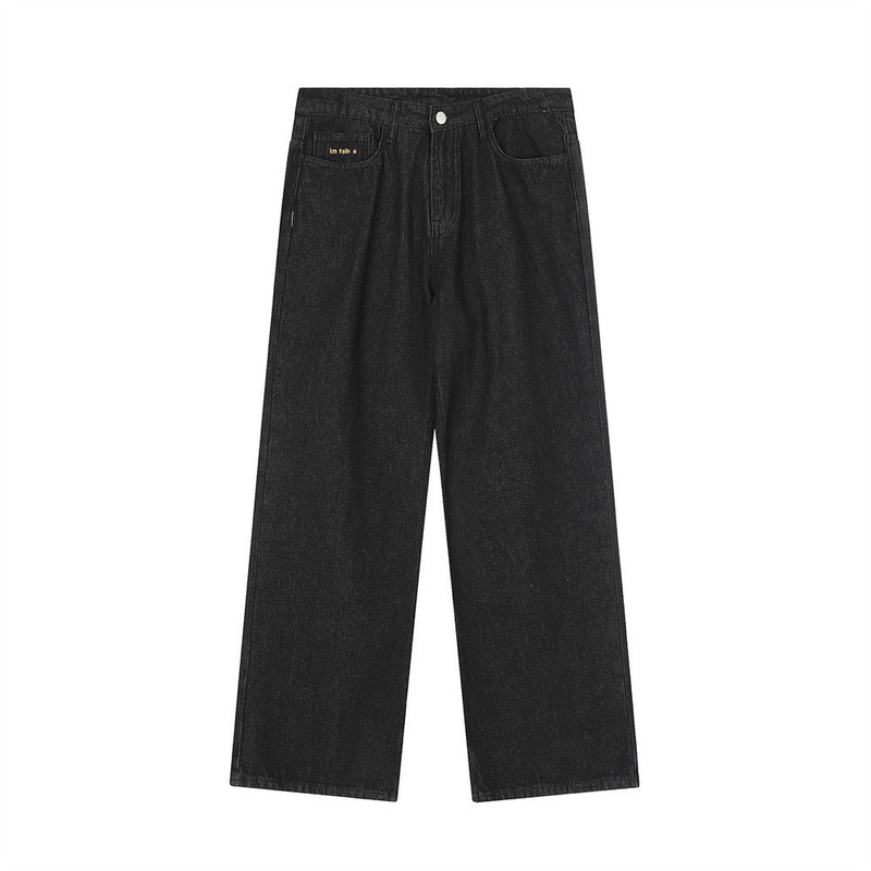 Men Jeans M Letter Print Loose