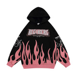 Men Fleece Lined Hoodie Printed Hoodie Men's Autumn and Winter Loose Sweatshirt