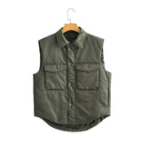 Women Cotton Coat Winter Warm Lapel Vest