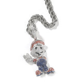 Jewelry Trendy Brand Anime Cartoon Pendant Hip Hop Full Diamond Spectrum Animal