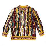 Kapital Sweater Vintage Pingtian and Macro Pattern round Neck Loose Pop Contrast Color Stereo Retro Sweater