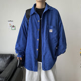 Men's Shirts Corduroy Shirt Summer Thin