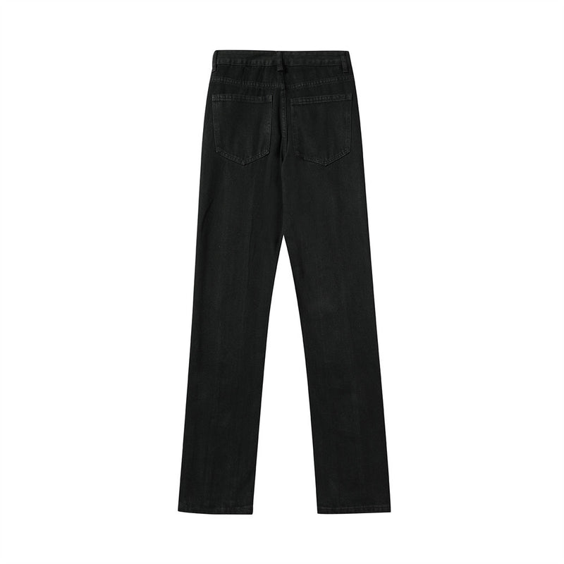 Men Jeans Stitching Ruffle Personality Design Loose