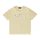 Amiri T Shirt Lettered Casual Hip Hop round Neck Short Sleeve T-shirt