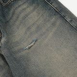 Men Jeans Retro Contrast Color Loose