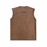 Purple Brand Distressed Tank T Shirts Distressed Sleeveless T-shirt Vest
