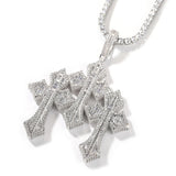 Jewelry Vintage Cross Pendant Fashion Copper Ladder Square Zirconium Crosses Royalty Spectrum