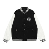Unisex Baseball Jersey Represents Embroidered Leather Sleeve Baseball Jacket