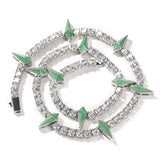 Jewelry Hip Hop Rap Luminous Panther Necklace Copper with Zircon Royalty Spectrum