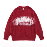 Men Sweater Jacquard and Fleece Lining Sweater Loose Casual