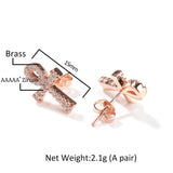 Earrings Ankh Cross Zircon Earrings Ankh