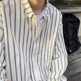 Men Shirts Striped Summer Loose Casual