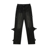 Men Jeans Rock Stitching Trendy Personality Design