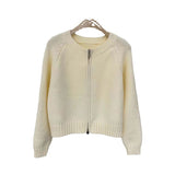 Women Knitted Cardigan Little knit zipper