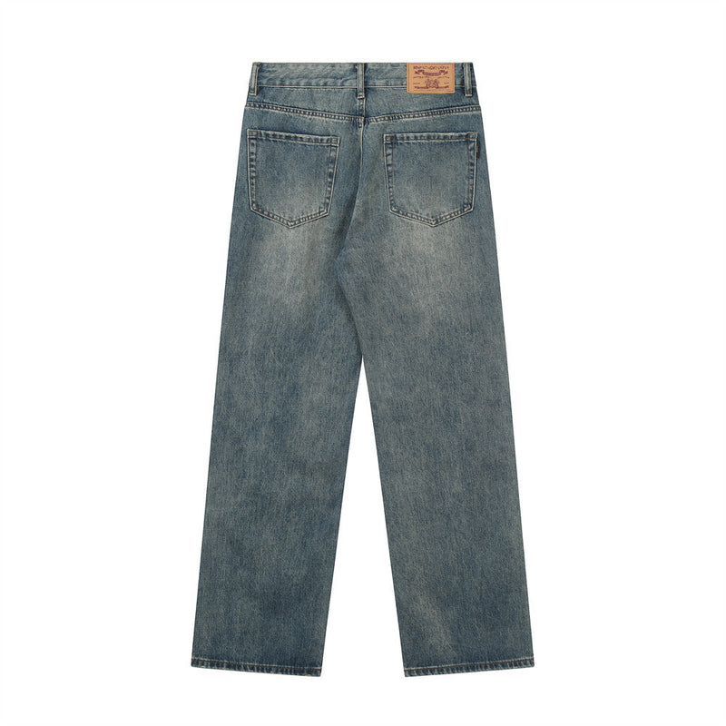 Men Jeans Distressed Hip Hop Loose Leisure