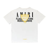 Amiri T Shirt Printed Casual Hip Hop High Street round Neck Short Sleeve T-shirt