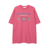 After Prom Shirt T-shirt Summer Fashion Brand Printed Loose Half Sleeve T-shirt round Neck Cotton Short Sleeve Men
