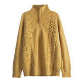 Women Pullover Sweater Rhombus Loose Sweater