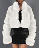 Women Fur Jacket Casual Fashion Short Coat