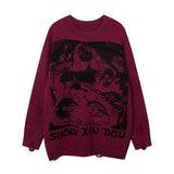 Women Sweater Ripped Knitted Sweater Idle Style