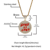 Jewelry Disc Pendant with Diamonds Hip Hop Necklace ins Alphabet Pieces Spectrum