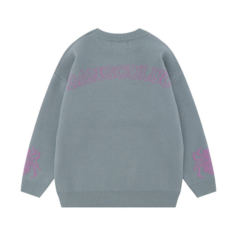 Men Sweater Spider Brocade Sweater