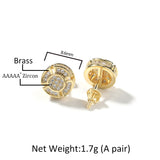 Earrings Rhinestone Round Earrings