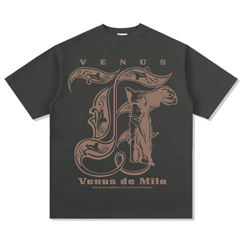 Unisex T Shirt Loose Crew Neck Cotton
