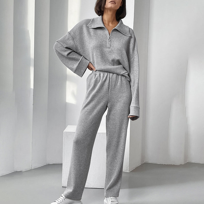 Women Co-Ords Autumn and Winter Long-Sleeved Knitted Sweater Loose Fashion
