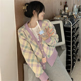 Women Knitted Diamond Sweater