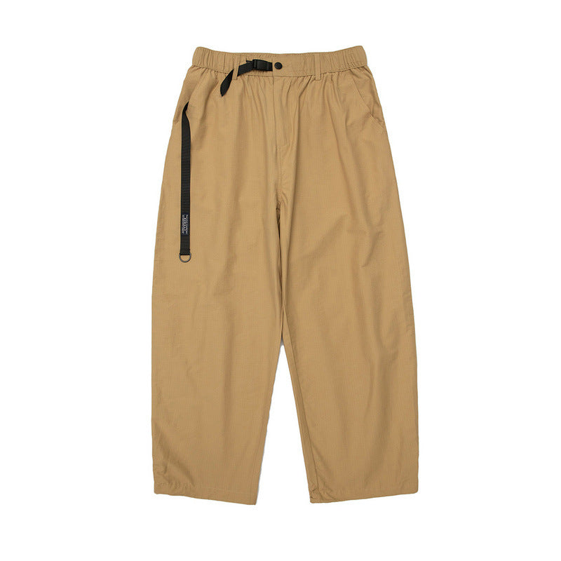 Cargo Pants Japanese-Style Retro Casual Pants Elastic Waist Overalls