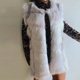 Women Fur Jacket Fox Plush Vest