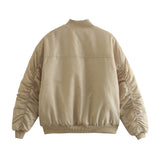 Women Cotton Coat Fashion Baseball Uniform Loose