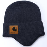 Stussy Hat Winter Knitted Hat Men's and Women's Warm Ear Protector Outdoor Wool Hat