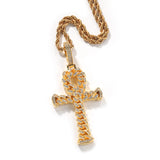 Jewelry Hip Hop Vintage Anhe Cross Pendant Copper Zircon Crosses Spectrum St. Valentine's